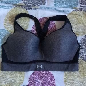 Grey/Black sports bra